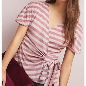 Anthro ( Eva Franco ) Sweatwater Striped Tie Top